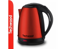 Fervedor de Água Elétrico 1500W 1.8L Vermelho TECHWOOD