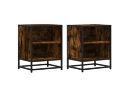 Mesas de Cabeceira 2 Pcs Carvalho Fumado 40x31x50 Cm MAISON EXCLUSIVE