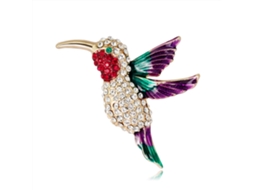 Broche De Aço Antigo Com Aves Brilhantes Acessório De Jóias