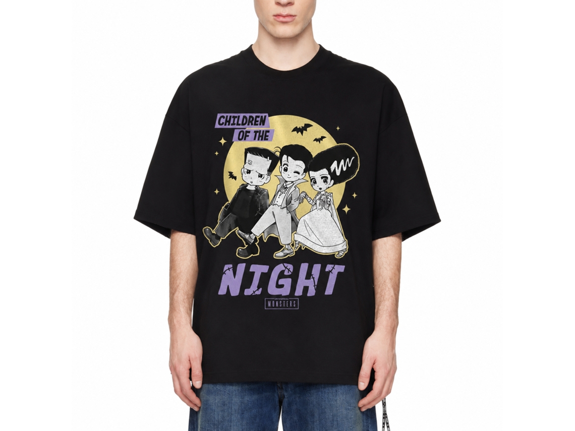 Rockinstone Universal Monsters Children Of The Night Black T-shirt Size:l