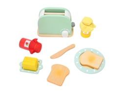 Torradeira de Madeira Amarelo Brinquedo Seguro para Meninos e Meninas