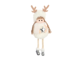 Adorno Pelúcia Branco Para Árvore De Natal