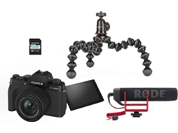Kit Máquina Fotográfica FUJIFILM X-T200 Vlogger Kit Preto (APS-C)