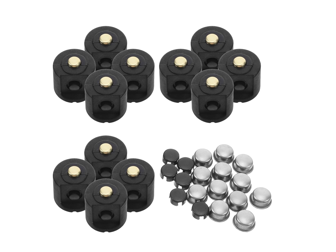 Conjunto De Tampas Metálicas Prateadas Para Interruptor De Lanterna Led