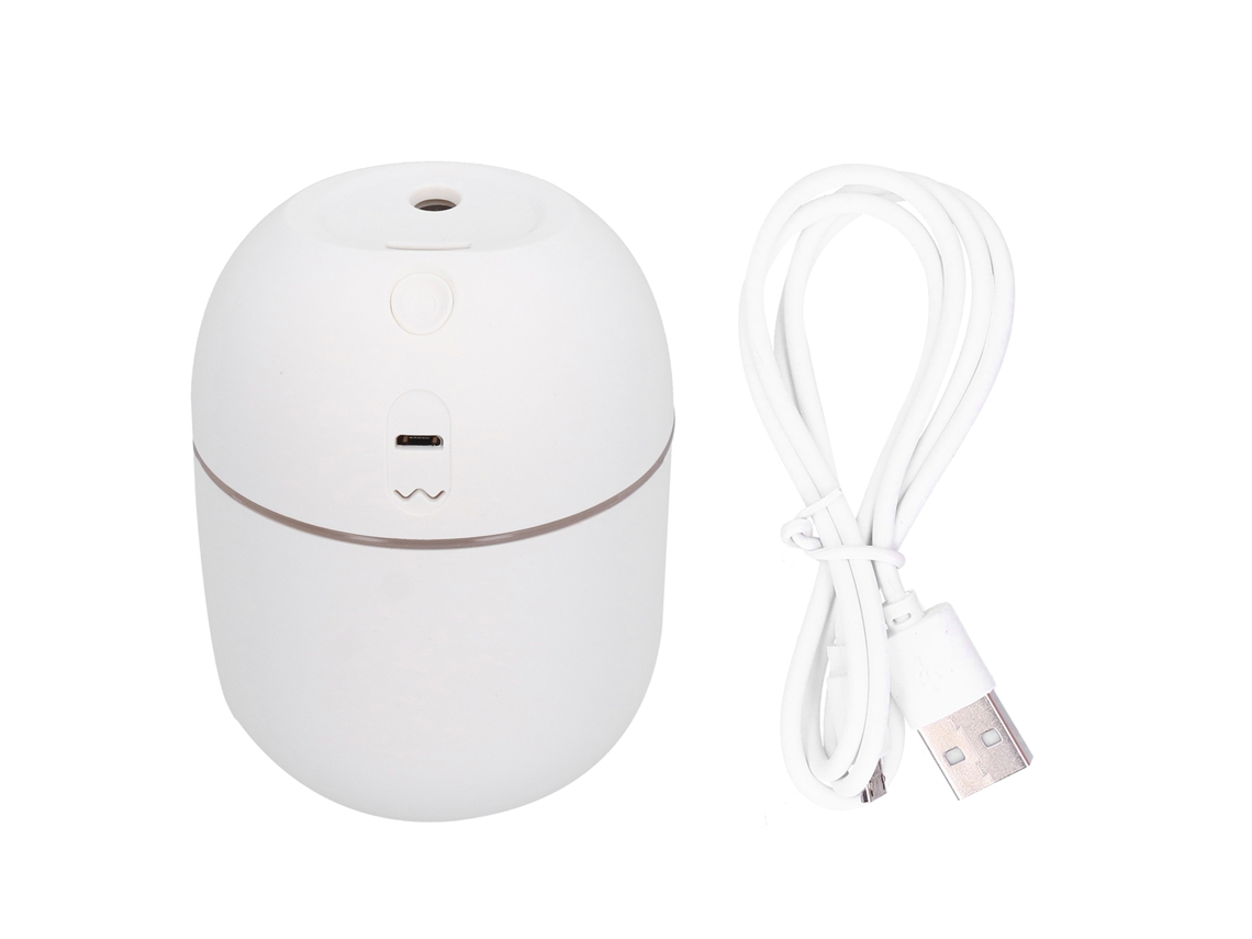 Primerox umidificador Mini Portátil Usb com Luz Led para Mesa Quarto Branco Ultrassônico
