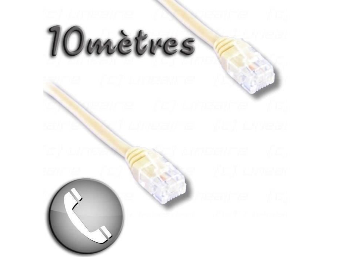 Cabo Adsl Rj11 Macho / Rj11 Macho 10m Linear Conector Rj11 6p4c Cabo Adsl Lineaire
