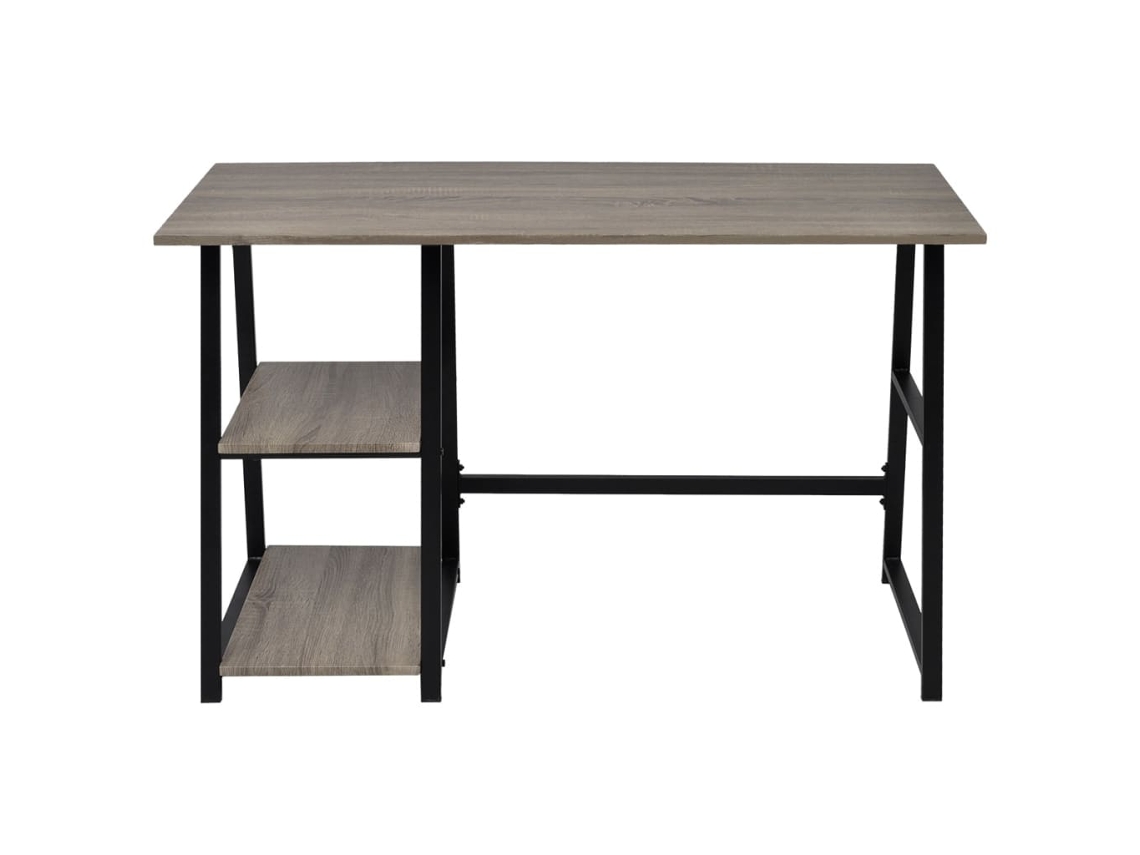 Mesa com 2 Prateleiras Cinzento e Carvalho MAISON EXCLUSIVE