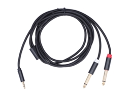Aetheria cabo Adaptador 3.5mm Macho para 2x 6.35mm Áudio Malha Têxtil de Algodão 2m