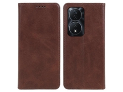 Capa De Couro Com Textura De Bezerro E Fecho Magnético Para Honor 90 Smart/x7b 4g