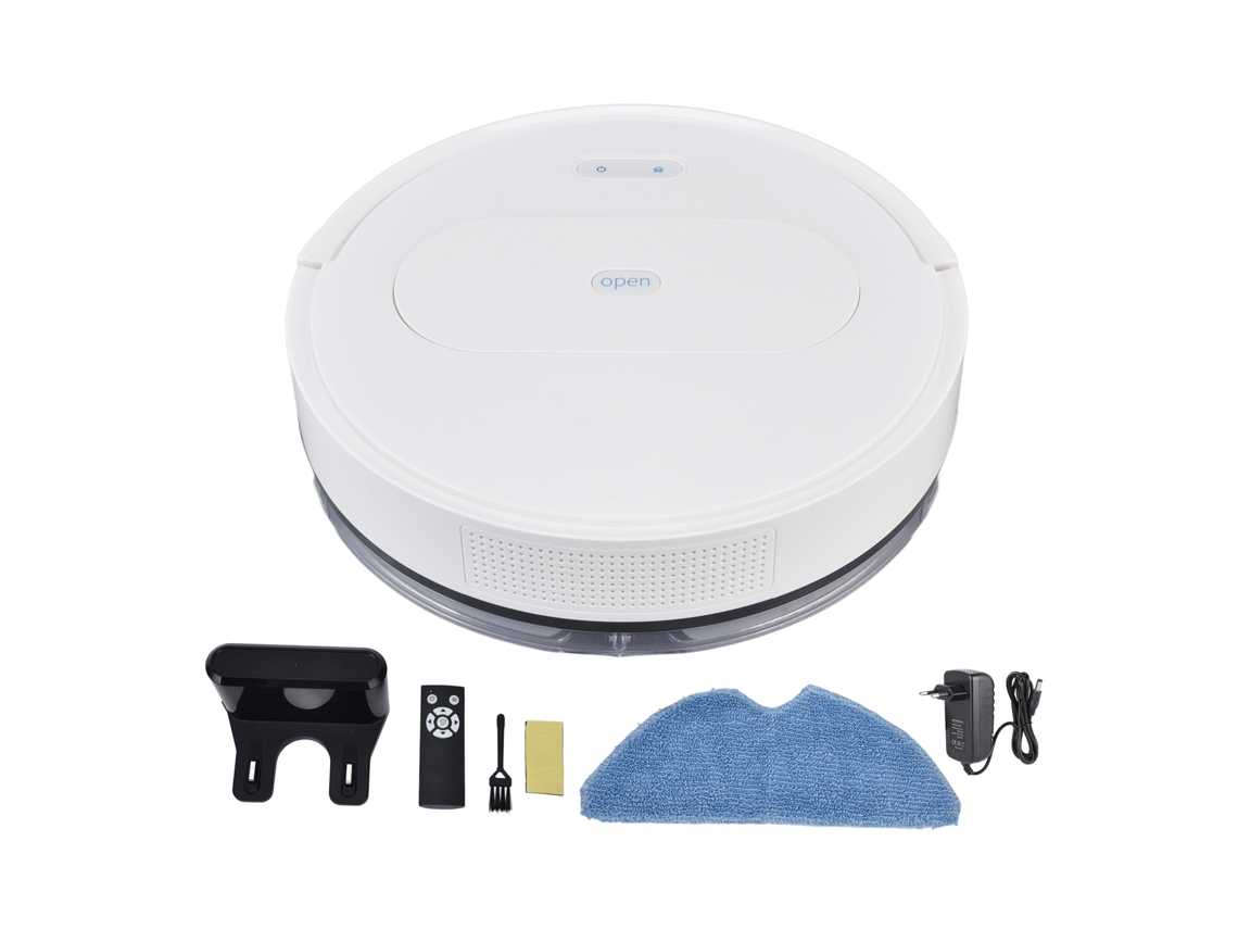 Robô Aspirador 3 em 1 Inteligente e Automático, 1800pa, com Controlo Remoto e Ficha Eu LAXISCREED