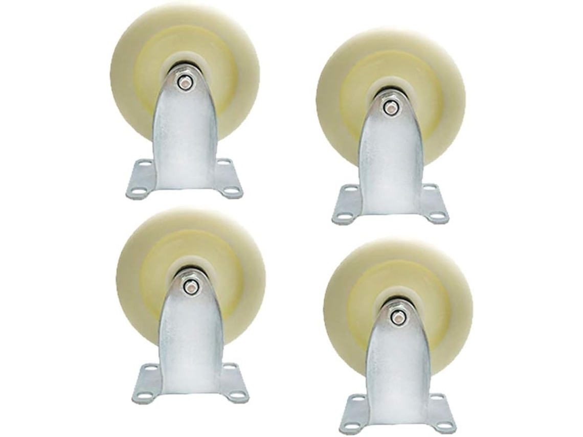 Om Freios Para Carrinhos Industriais Com Parafusos, P, 100 Mm, 4 Peças, Nylon, Borracha, Com Freio, Giratórios