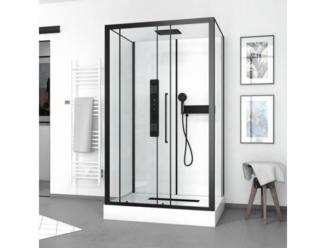 Cabine De Duche Retângulo 90x115x217 Cm Fábrica 2 Retângulo Aurlane