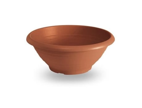 Vaso Veca Ciotola Campana D.40 Cm Plástico Reciclado Branco Terracota