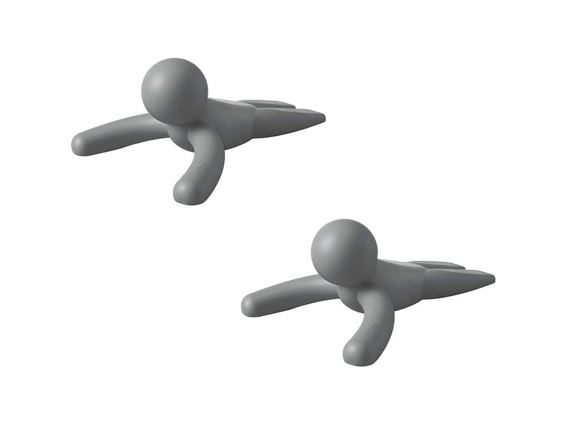 2 Topes De Porta Resistentes Y Flexíveis Com Toque Suave Para Proteger Seu Chão Cor Antracita