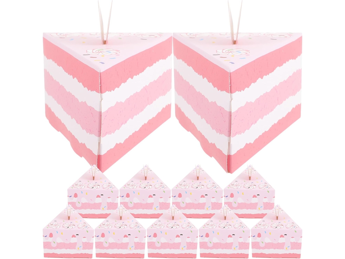 Caixas De Presente Triangulares Yardenfun Para Sobremesas E Chocolates, Pacote Com 10 Caixas De Papel Para Festas