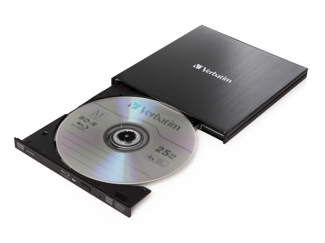 Drive Ótica Verbatim External Slimline BluRay RW Preto Worten.pt