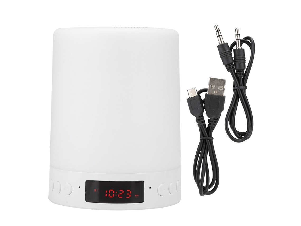 Luz De Mesa De Quarto Colorida Com Despertador Inteligente E Rádio Fm