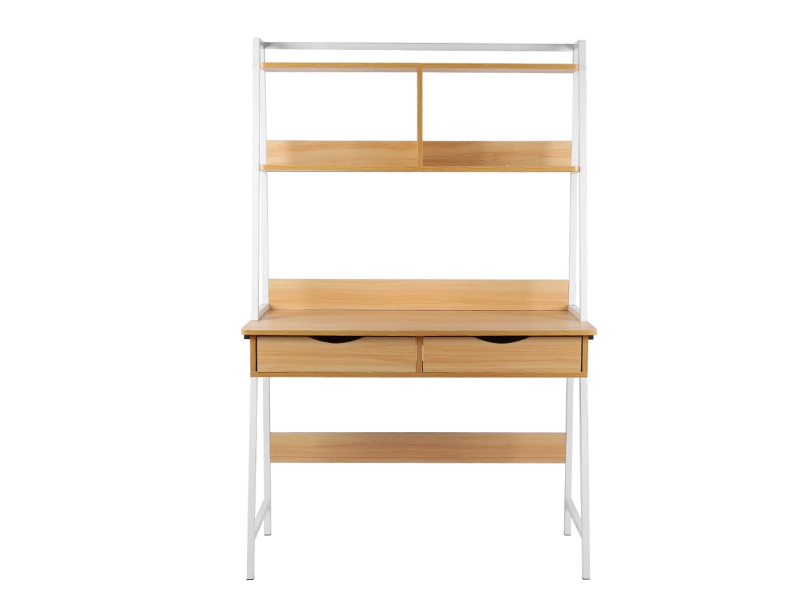 Mesa Para Laptop Com Estante Para Livros Para Estudo E Uso No Escritório, Armazenamento E Organização