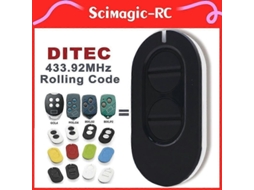 Controle remoto YURU para portão Ditec, compatível com Zen 2/zen 4, 433.92MHz