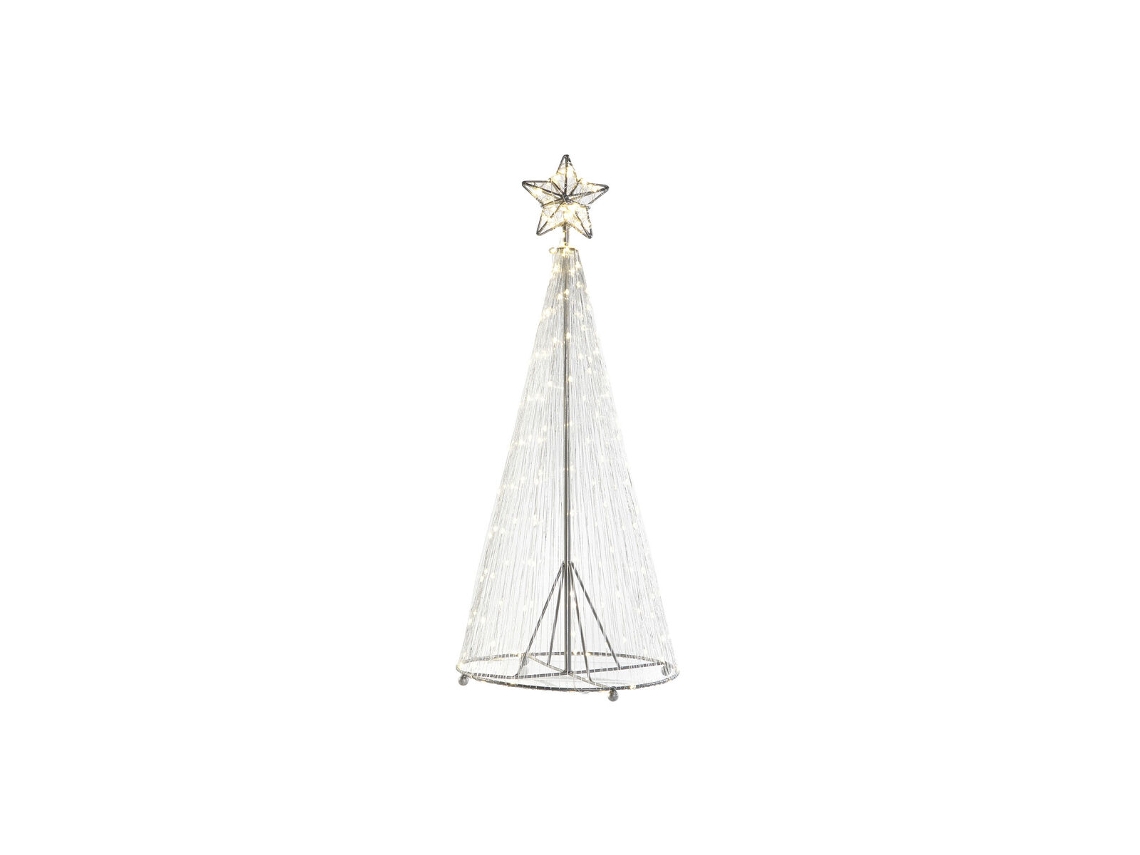 Enfeite de Natal DKD HOME DECOR Metal Prateado (25x25X60cm)