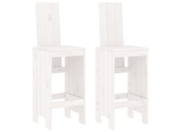 Bar Stool, Bar Stools Vidaxl Branco Madeira De Pinho (40 X 42 X 120 Cm)