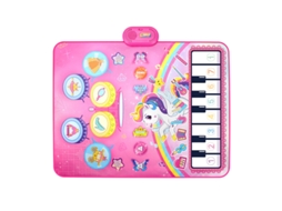 Tapete Musical 3 Em 1 Para Bebé Piano, Tambor,com Toque Presente De Aniversário E Páscoa Para Meninas De 1, 2 E 3 Anos Rosa Hexinyigjly