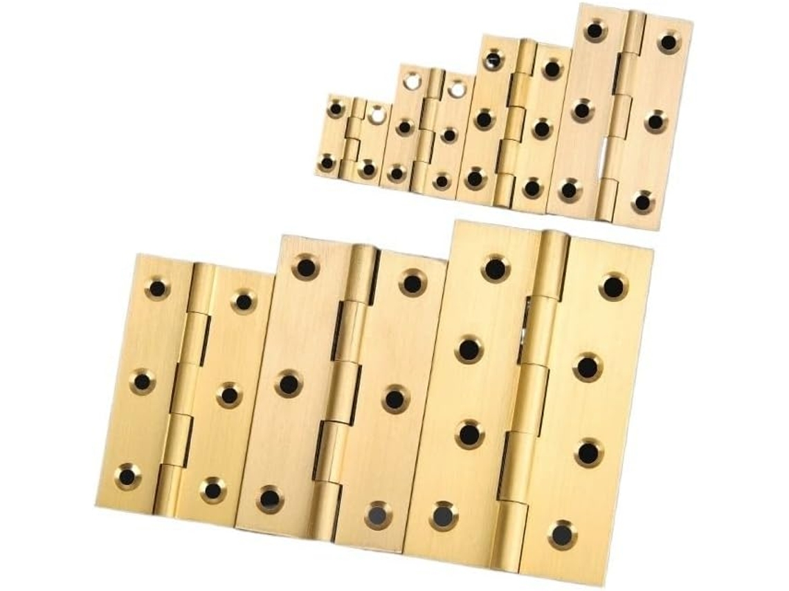 10 Peças Saco Dobradiças De Latão Escovado E Selado Para Porta Caixa Joias, Porta De Armário Cozinha, Dobradiças De