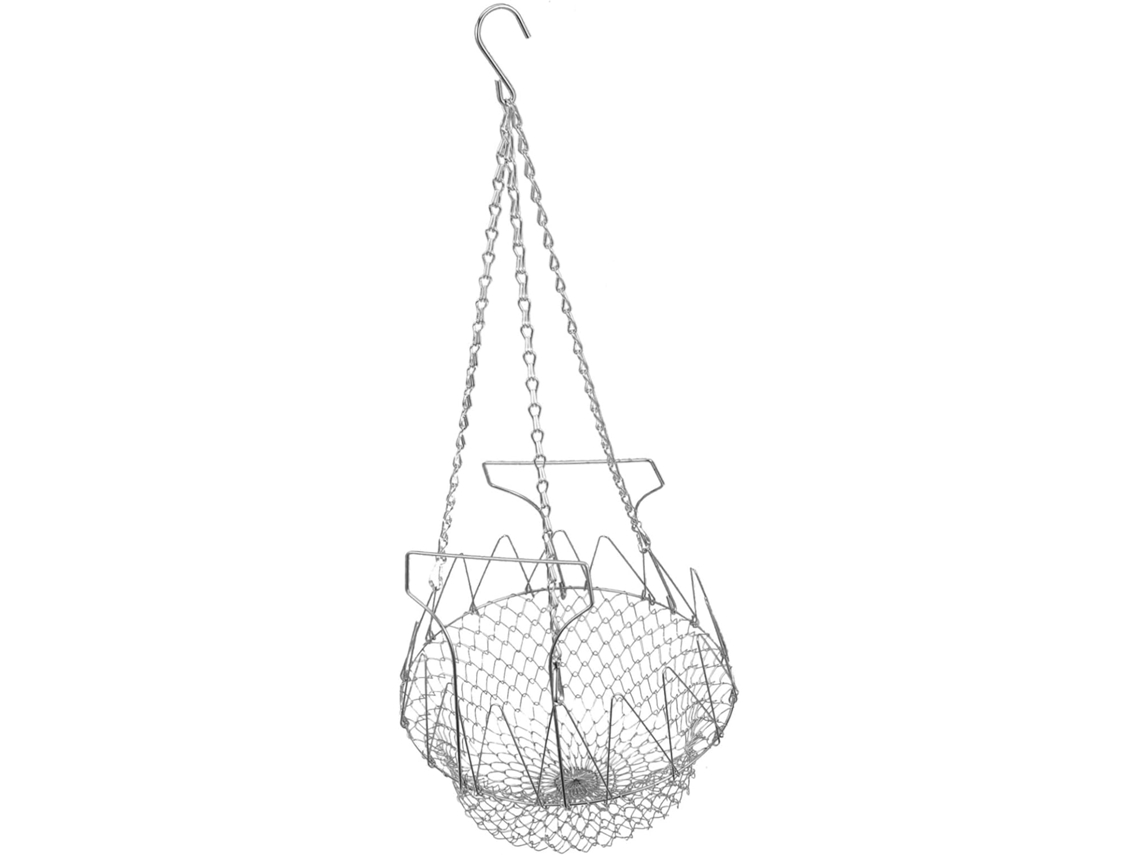 Cesta De Aço Inoxidável Para Pendurar Comedouro De Galinhas De 9 Polegadas