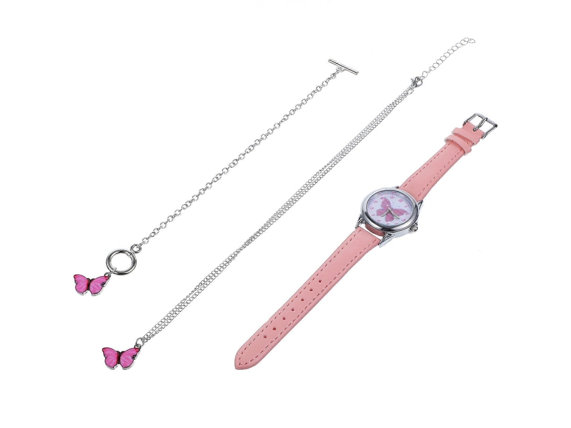 Conjunto de Pulseira e Relógio de Borboleta GOKOCO