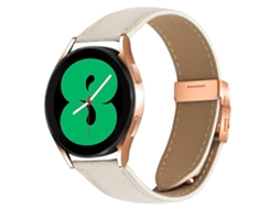 Pulseira De Couro Com Textura De Lichia E Fivela Tartaruga Em Tom Rosé Dourado, 20 Mm