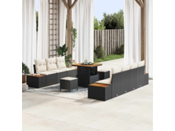 Vidaxl Conjunto De Sofá De Jardim 10 Unid. 9-número De Lugares