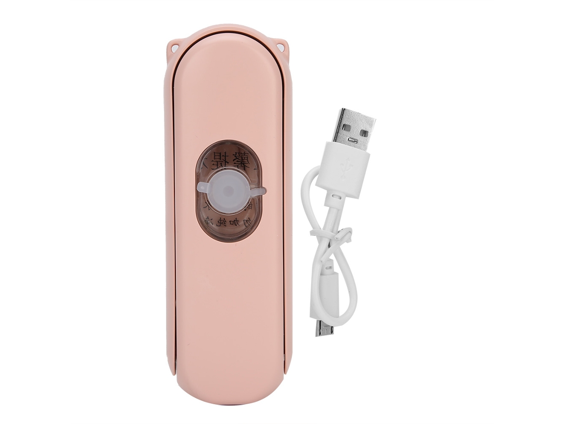 Mini Cooling Fan Portable Multi Functional Standing Handheld Usb Rechargeable Spray Fan 20ml (pink )