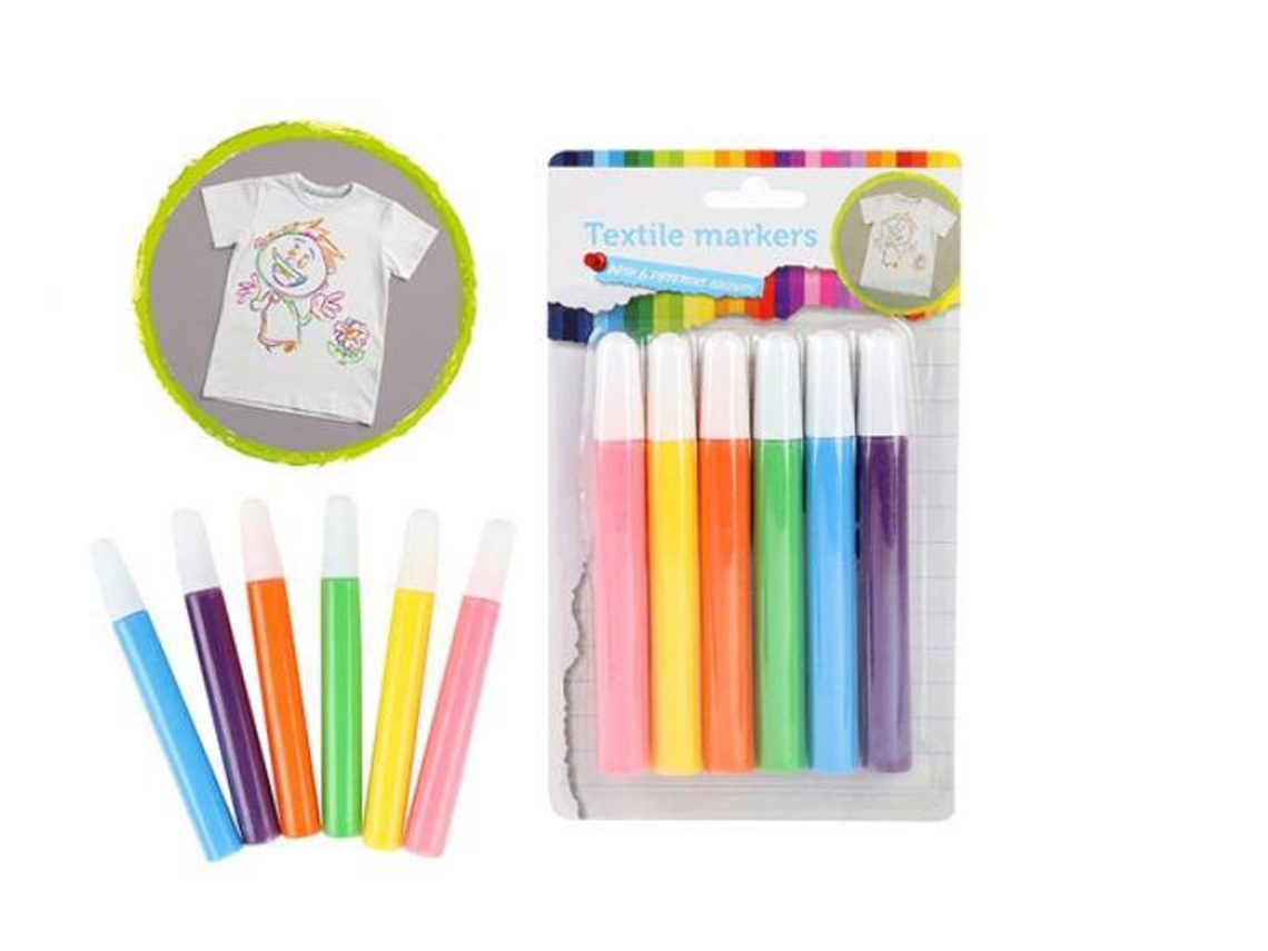 Conjunto de 6 Marcadores para Tecido