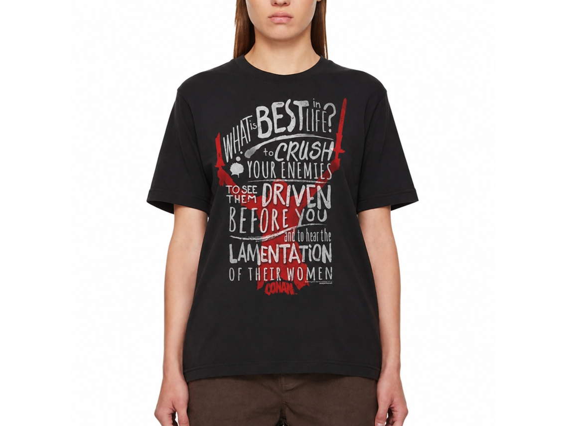 Rockinstone Conan Crushing Is The Best Black Adult T-shirt Unique Designer Style