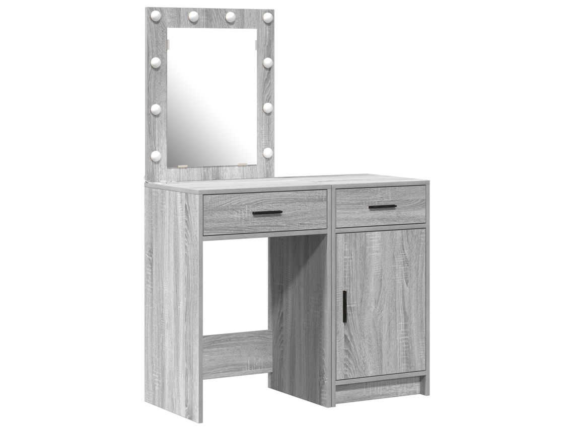 Conjunto 2 Mesa De Vestir Vidaxl Cinzento Derivados De Madeira (50 X 41 X 135 Cm)