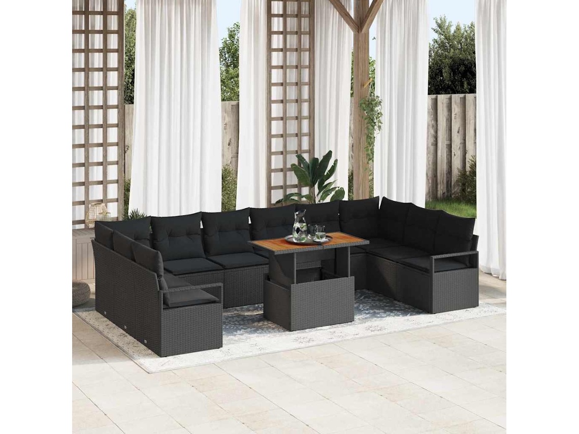 Vidaxl Conjunto De Sofá De Jardim 11 Unid. 10-número De Lugares