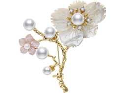 Broche, Broche Feminino Com Flor De Imitação Pérola, Acessório Para Roupas Que Expressa Personalidade E Temperamento