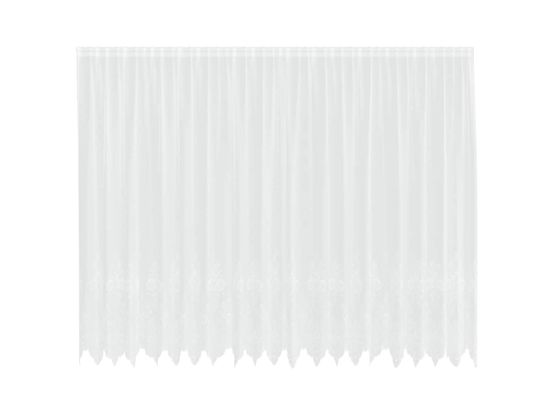 Conjunto 1 Cortina De Renda Vidaxl Branco Poliéster (245 X 500 Cm)