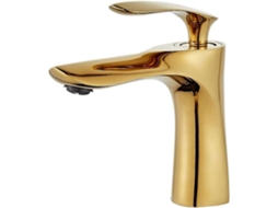 Lurelia Torneira De Lavatório, Monocomando, Dourado, Latão, Para Casa De Banho