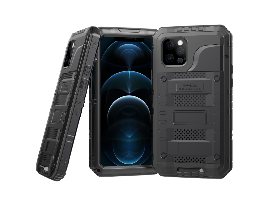 Capa Dágua Para Iphone 12 Pro Max Anti-choque Preto