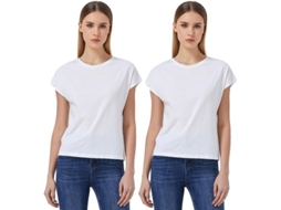 Camisola Básica - Camisola Feminina - Camisola Com Gola Redonda - Conjunto De 2 - Fio De Algodão - Confortável E Amigável Com A Pele - Top
