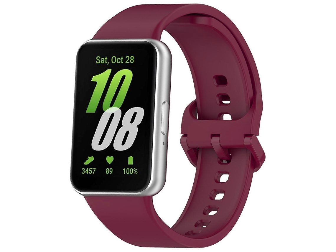 Pulseira De Silicone Com Fivela Em Cor Sólida Para Samsung Galaxy Fit 3 Sm-r390