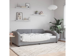 Vidaxl Sofá-cama 90x200 Cm Tecido Cinzento-claro