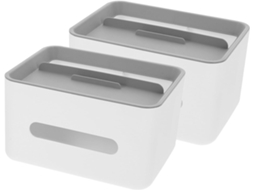Conjunto De 2 Caixas As Multifuncionais Para Mesa, S E Leves, Ideais Para Salas De Estar E Escritóri Gokoco