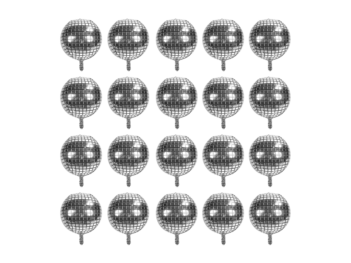 20 Balões de Ar 22 Polegadas com Design 4D Preto, Branco e Gradient LAXISCREED