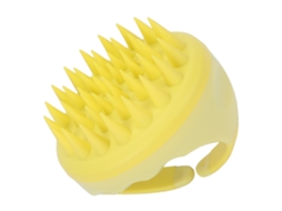 2026 cepillo de Shampoo de Silicona, Masajador de Cuerpo Capilar Exfoliante Ergonômico Profissional para Homens e Mulheres Amarelo