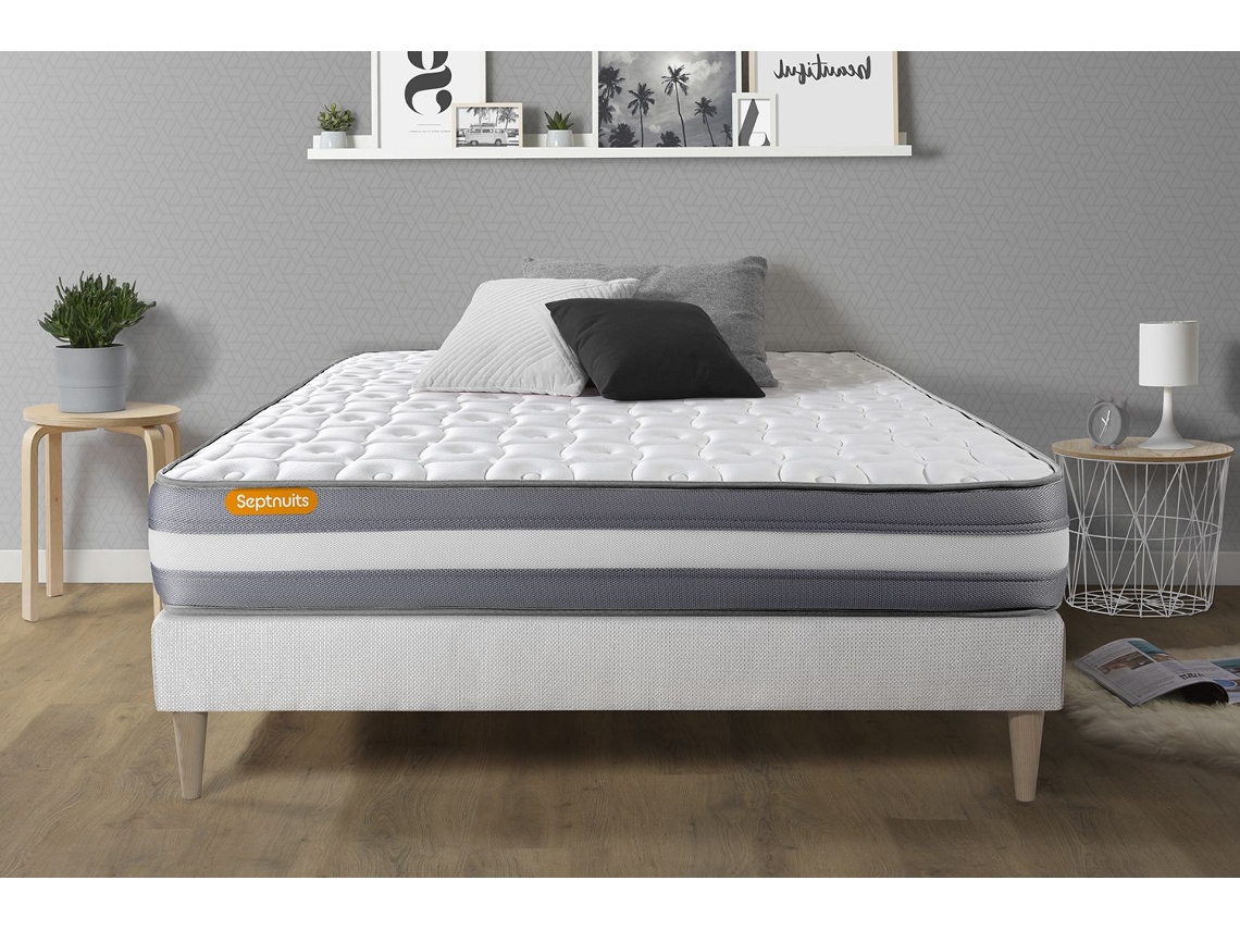 Colchão Base Memo SEPTNUITS Espuma com memória Branco (160x200cm)