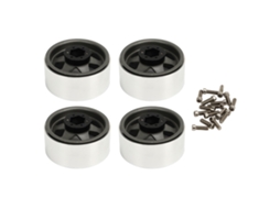 Aros De Roda Beadlock De Metal Offset -8.9mm Para Carros Rc Axial Scx10 90046 1.9 Polegada Cinza 4pcs
