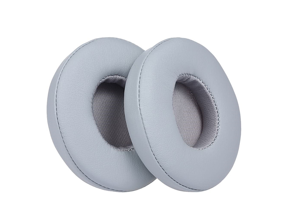 Almofadas Zruxe Para Auscultadores Beats Solo3/solo2 (espuma De Memória, Pele Ecológica, Cinzento Claro)