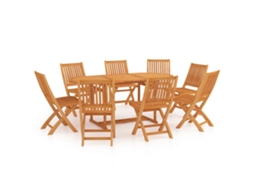 Garden Dining Set, Garden Dining Sets Vidaxl Marrom Madeira (n/a)